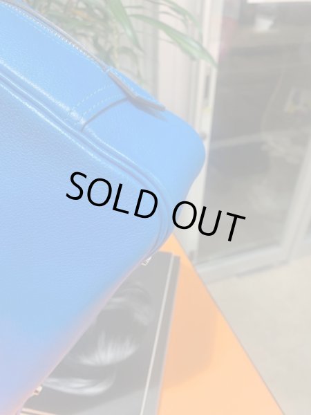 画像4: 【美品】HERMES エルメス プリュム28 エバーカラー ブルーイドラ シルバー金具 A刻印 中古 ハンドバッグ ショルダーバッグ トートバッグ レディース 女性用 ブランド 本革 レザー カーフ 青 希少 レア プレゼント ギフト バック (4)