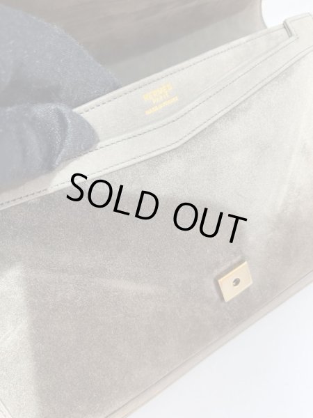 画像6: 【美品】HERMES エルメス リディ ドブリス ダークグレー ゴールド金具 F刻印○ ヴィンテージ スエード 中古 ショルダーバッグ クラッチバッグ 2WAYバッグ レディース 女性用 ブランド スウェード 本革 レザー カーフ 希少 レア プレゼント ギフト バック　 (6)