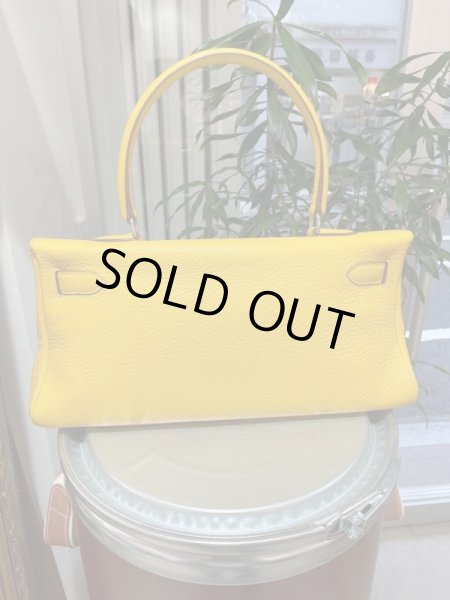 画像2: 【美品】HERMES エルメス ショルダーケリー トリヨンクレマンス ソレイユ シルバー金具 M刻印□ 中古 ハンドバッグ トートバッグ レディース 女性用 ブランド イエロー 黄色 本革 レザー カーフ 希少 レア プレゼント ギフト バック (2)