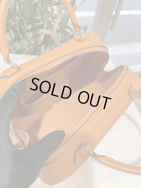 画像9: 【美品】HERMES エルメス サック アンヴィ 26 ヴォーエプソン オレンジ シルバー金具 K刻印□ 中古 ハンドバッグ レディース 女性用 ブランド 本革 レザー カーフ フォーマル パーティ 希少 レア プレゼント ギフト バック (9)