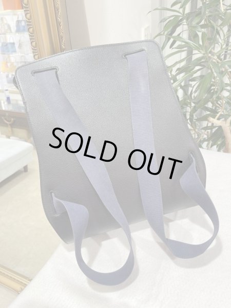 画像2: 【美品】HERMES エルメス シェルパGM ロカバール ウール×レザー オレンジ×イエロー×ネイビー ヴィンテージ 中古 リュックサック バックパック デイパック ショルダーバッグ ハンドバッグ レディース 女性用 ブランド 本革 レザー 希少 レア バック (2)