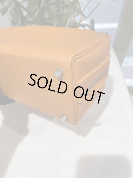 画像5: 【美品】HERMES エルメス サック アンヴィ 26 ヴォーエプソン オレンジ シルバー金具 K刻印□ 中古 ハンドバッグ レディース 女性用 ブランド 本革 レザー カーフ フォーマル パーティ 希少 レア プレゼント ギフト バック (5)