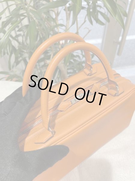 画像3: 【美品】HERMES エルメス サック アンヴィ 26 ヴォーエプソン オレンジ シルバー金具 K刻印□ 中古 ハンドバッグ レディース 女性用 ブランド 本革 レザー カーフ フォーマル パーティ 希少 レア プレゼント ギフト バック (3)
