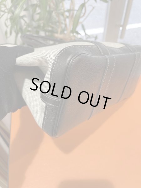画像4: 【美品】HERMES エルメス ガーデンパーティ TPM ボルデュック トワルアッシュ×ブッフル グレー シルバー金具 リボン柄 中古 ハンドバッグ トートバッグ レディース 女性用 本革 レザー カーフ ブラック ブランド 黒 希少 レア プレゼント ギフト バック (4)
