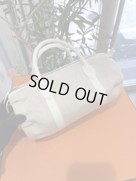 画像3: 【新品同様品】HERMES エルメス ポロション マドモアゼル スイフト×トワルアッシュ ホワイト×ナチュラル シルバー金具 M刻印□ 中古 ハンドバッグ ミニボストンバッグ レディース 女性用 本革 レザー 白 カーフ ブランド 希少 レア プレゼント ギフト バック (3)