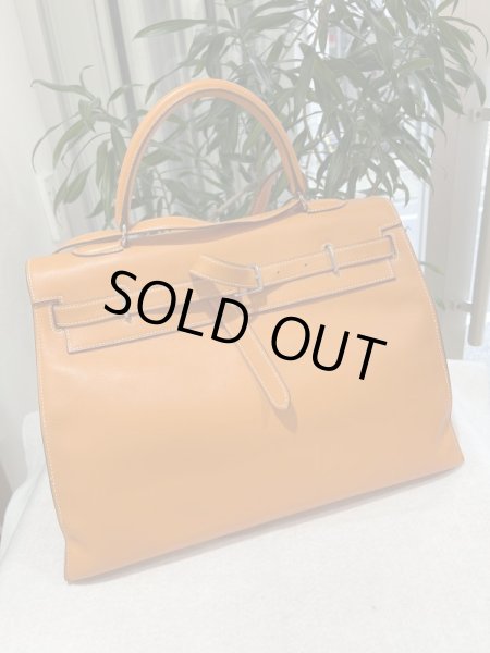 画像1: 【極美品】HERMES エルメス ケリーフラット35 スイフト オレンジ シルバー金具 K刻印□ 中古 ハンドバッグ トートバッグ クラッチバッグ セカンドバッグ レディース 女性用 ブランド 本革 レザー 希少 レア プレゼント ギフト バック (1)