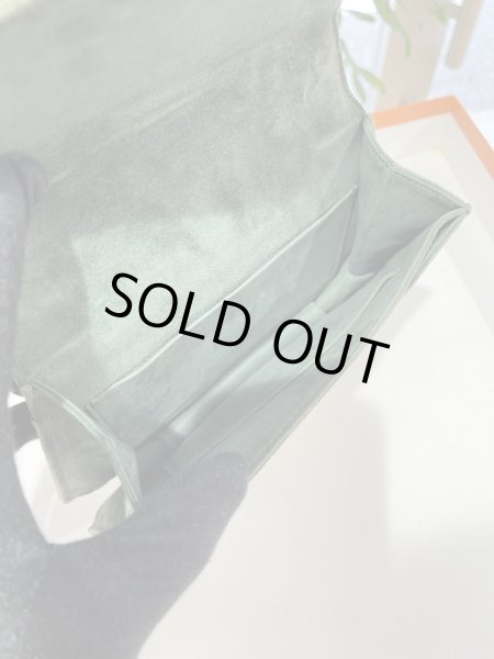 画像8: 【美品】HERMES エルメス ラプソディ ドブリス×リザード グリーン×フィセル ゴールド金具 O刻印〇 コンビ ヴィンテージ 中古 ショルダーバッグ ポシェット パーティバッグ レディース 女性用 ブランド 本革 エキゾチックレザー 緑 ベージュ 希少 レア バック (8)