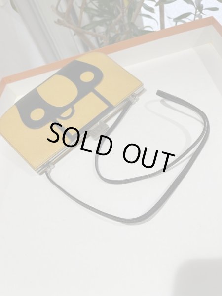 画像4: 【美品】HERMES エルメスサック ア マリース TAXI タクシー クシュベル イエロー×ブラック シルバー金具 S刻印〇 ソルド品 ヴィンテージ 中古 ショルダーバッグ ポシェット レディース 女性用 ブランド エプソン 本革 レザー 黄色 黒 希少 レア プレゼント バック (4)