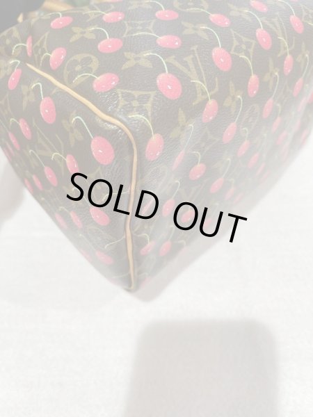 画像7: 【美品】LOUIS VUITTON ルイ・ヴィトン M95009 スピーディ25 モノグラム チェリー 2005年 村上隆コレクション 中古 ハンドバッグ ボストンバッグ レディース 女性用 ブランド ビトン 希少 レア プレゼント ギフト バック (7)