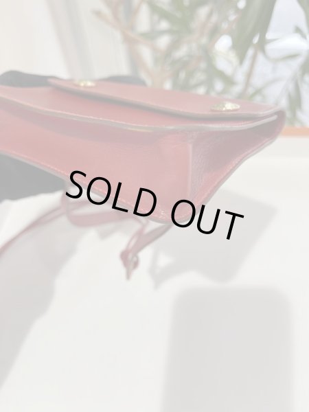 画像4: 【美品】HERMES エルメス ポシェットグリーン ボックスカーフ ルージュヴィフ ゴールド金具 Y刻印〇 ヴィンテージ 中古 ウエストポーチ ボディバッグ ショルダーバッグ レディース 女性用 ブランド 本革 レザー 希少 レア バック (4)