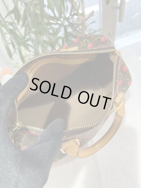 画像9: 【美品】LOUIS VUITTON ルイ・ヴィトン M95009 スピーディ25 モノグラム チェリー 2005年 村上隆コレクション 中古 ハンドバッグ ボストンバッグ レディース 女性用 ブランド ビトン 希少 レア プレゼント ギフト バック (9)