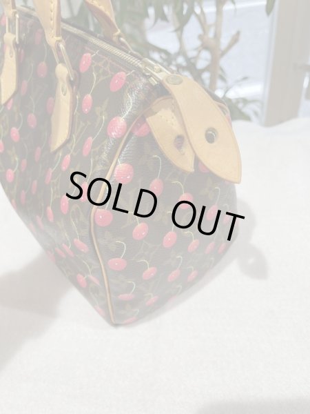 画像5: 【美品】LOUIS VUITTON ルイ・ヴィトン M95009 スピーディ25 モノグラム チェリー 2005年 村上隆コレクション 中古 ハンドバッグ ボストンバッグ レディース 女性用 ブランド ビトン 希少 レア プレゼント ギフト バック (5)