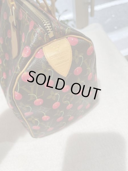 画像6: 【美品】LOUIS VUITTON ルイ・ヴィトン M95009 スピーディ25 モノグラム チェリー 2005年 村上隆コレクション 中古 ハンドバッグ ボストンバッグ レディース 女性用 ブランド ビトン 希少 レア プレゼント ギフト バック (6)