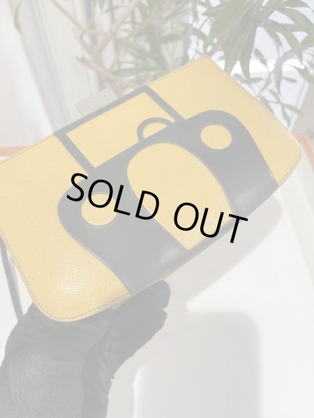 画像3: 【美品】HERMES エルメスサック ア マリース TAXI タクシー クシュベル イエロー×ブラック シルバー金具 S刻印〇 ソルド品 ヴィンテージ 中古 ショルダーバッグ ポシェット レディース 女性用 ブランド エプソン 本革 レザー 黄色 黒 希少 レア プレゼント バック (3)