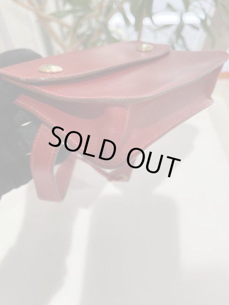 画像3: 【美品】HERMES エルメス ポシェットグリーン ボックスカーフ ルージュヴィフ ゴールド金具 Y刻印〇 ヴィンテージ 中古 ウエストポーチ ボディバッグ ショルダーバッグ レディース 女性用 ブランド 本革 レザー 希少 レア バック (3)