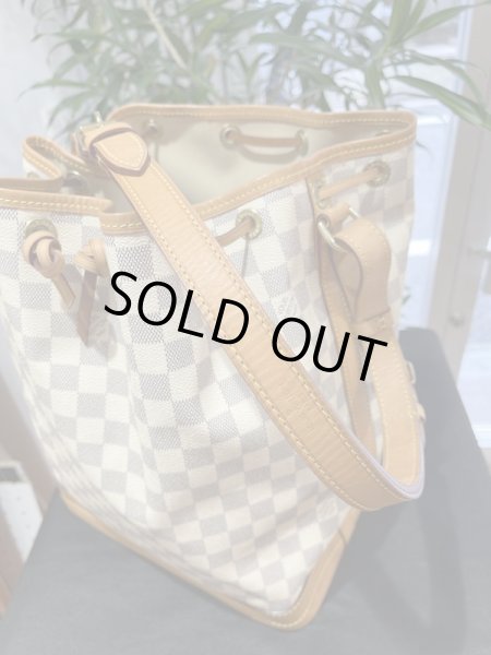 画像7: 【美品】LOUIS VUITTON ルイ・ヴィトンN42222 ノエ スペシャルオーダー ダミエ アズール ゴールド金具 巾着型ショルダーバッグ 中古 ハンドバッグ ショルダーバッグ トートバッグ レディース 女性用 レザー ブランド ビトン 希少 レア プレゼント ギフト バック (7)