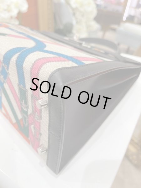 画像7: 【新品】【未使用品】HERMES エルメス ケリー32 外縫い カヴァルカドゥール トワルドゥキャンプ×スイフト マルチカラー×ブラック シルバー金具 A刻印 ハンドバッグ ショルダーバッグ 2WAYバッグ レディース 女性用 ブランド レザー 希少 レア プレゼント バック (7)