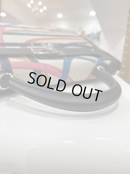 画像4: 【新品】【未使用品】HERMES エルメス ケリー32 外縫い カヴァルカドゥール トワルドゥキャンプ×スイフト マルチカラー×ブラック シルバー金具 A刻印 ハンドバッグ ショルダーバッグ 2WAYバッグ レディース 女性用 ブランド レザー 希少 レア プレゼント バック (4)