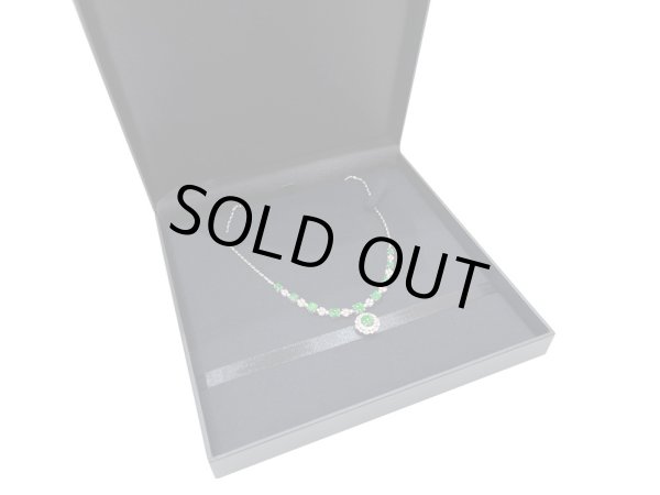 画像7: 【新品】【未使用品】NON BRAND ノンブランド750WG オーバル ヒスイ パヴェダイヤ ネックレス 13.8ｇ ホワイトゴールド ノンブランドジュエリー ハイジュエリー ペンダント アクセサリー ファッション 小物 レディース 女性用 希少 レア プレゼント ギフト (7)