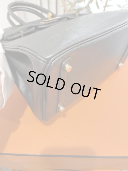 画像4: 【美品】HERMES エルメス バーキン30 ヴォーエプソン ブラック ゴールド金具 X刻印□ 中古 ハンドバッグ トートバッグ レディース 女性用 ブランド 黒 本革 レザー カーフ 希少 レア プレゼント ギフト バック (4)