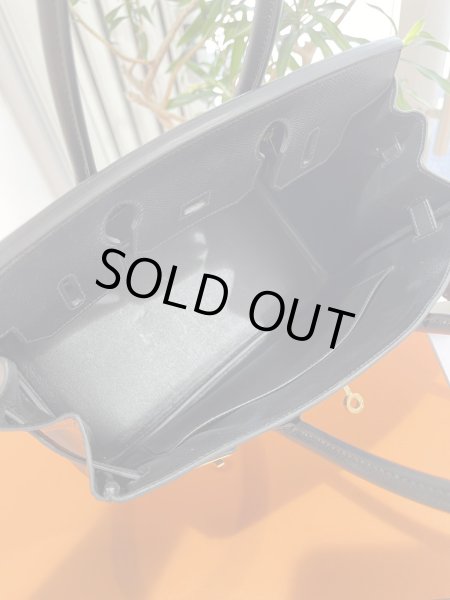 画像9: 【美品】HERMES エルメス バーキン30 ヴォーエプソン ブラック ゴールド金具 X刻印□ 中古 ハンドバッグ トートバッグ レディース 女性用 ブランド 黒 本革 レザー カーフ 希少 レア プレゼント ギフト バック (9)