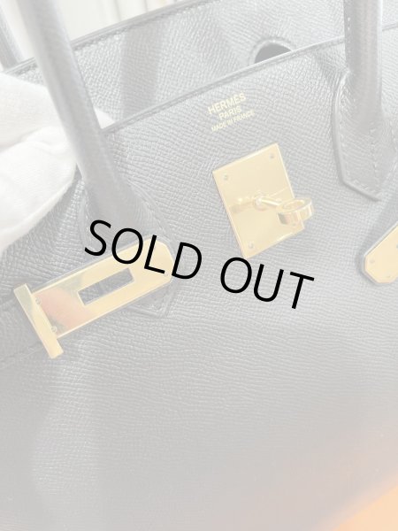 画像8: 【美品】HERMES エルメス バーキン30 ヴォーエプソン ブラック ゴールド金具 X刻印□ 中古 ハンドバッグ トートバッグ レディース 女性用 ブランド 黒 本革 レザー カーフ 希少 レア プレゼント ギフト バック (8)