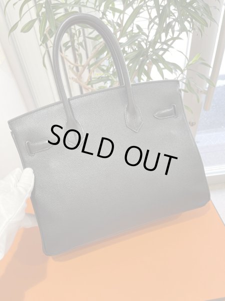 画像2: 【美品】HERMES エルメス バーキン30 ヴォーエプソン ブラック ゴールド金具 X刻印□ 中古 ハンドバッグ トートバッグ レディース 女性用 ブランド 黒 本革 レザー カーフ 希少 レア プレゼント ギフト バック (2)