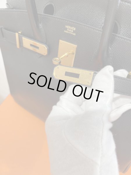 画像7: 【美品】HERMES エルメス バーキン30 ヴォーエプソン ブラック ゴールド金具 X刻印□ 中古 ハンドバッグ トートバッグ レディース 女性用 ブランド 黒 本革 レザー カーフ 希少 レア プレゼント ギフト バック (7)