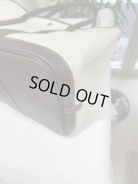 画像7: 【極美品】HERMES エルメス ガーデンパーティ 36 PM トワルアッシュ×ブッフル マロン シルバー金具 G刻印□ 中古 ハンドバッグ トートバッグ レディース 女性用 本革 レザー カーフ ブラウン ブラック ブランド 茶 黒 希少 レア プレゼント ギフト バック (7)