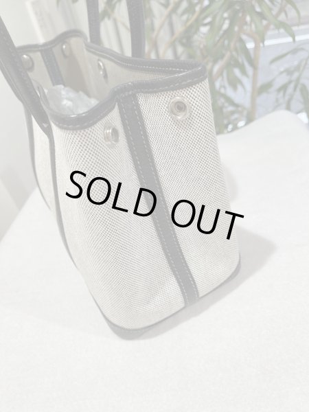画像5: 【美品】HERMES エルメス ガーデンパーティ 30 TPM トワルアッシュ×ブッフル グレー シルバー金具 H刻印□ 中古 ハンドバッグ トートバッグ レディース 女性用 本革 レザー カーフ ブラック ブランド 黒 希少 レア プレゼント ギフト バック (5)