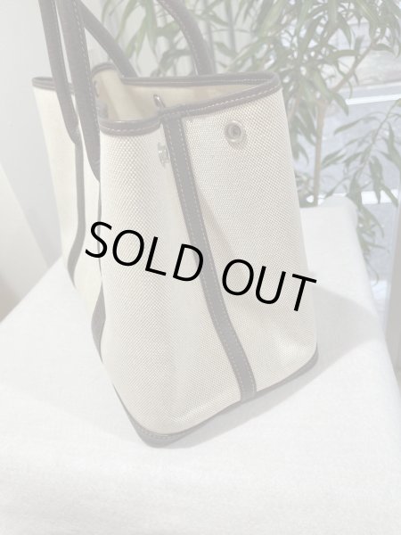 画像5: 【極美品】HERMES エルメス ガーデンパーティ 36 PM トワルアッシュ×ブッフル マロン シルバー金具 G刻印□ 中古 ハンドバッグ トートバッグ レディース 女性用 本革 レザー カーフ ブラウン ブラック ブランド 茶 黒 希少 レア プレゼント ギフト バック (5)