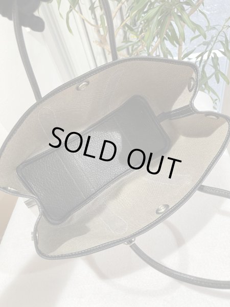 画像8: 【美品】HERMES エルメス ガーデンパーティ 30 TPM トワルアッシュ×ブッフル グレー シルバー金具 H刻印□ 中古 ハンドバッグ トートバッグ レディース 女性用 本革 レザー カーフ ブラック ブランド 黒 希少 レア プレゼント ギフト バック (8)