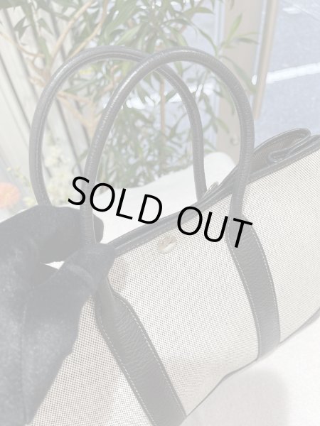 画像3: 【美品】HERMES エルメス ガーデンパーティ 30 TPM トワルアッシュ×ブッフル グレー シルバー金具 H刻印□ 中古 ハンドバッグ トートバッグ レディース 女性用 本革 レザー カーフ ブラック ブランド 黒 希少 レア プレゼント ギフト バック (3)