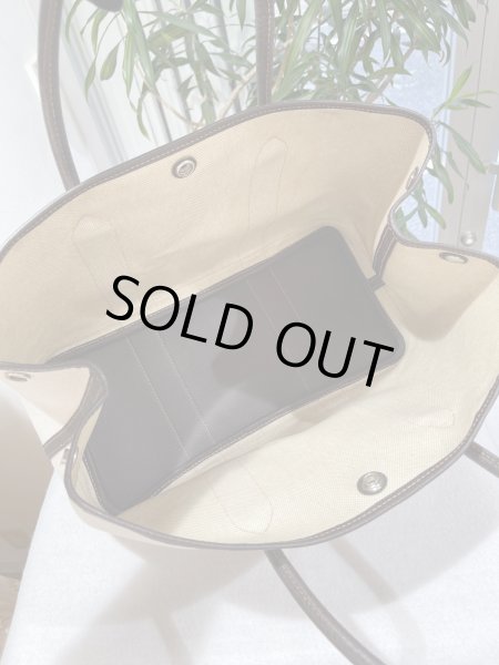 画像8: 【極美品】HERMES エルメス ガーデンパーティ 36 PM トワルアッシュ×ブッフル マロン シルバー金具 G刻印□ 中古 ハンドバッグ トートバッグ レディース 女性用 本革 レザー カーフ ブラウン ブラック ブランド 茶 黒 希少 レア プレゼント ギフト バック (8)