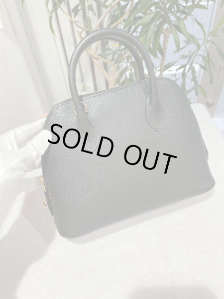 画像2: 【新品同様品】HERMES エルメス ボリード 1923 25 ヴォーエプソン ブラック ゴールド金具 Z刻印 中古 ハンドバッグ ショルダーバッグ 2WAYバッグ レディース 女性用 本革 レザー 黒 カーフ ブランド 希少 レア プレゼント ギフト バック (2)