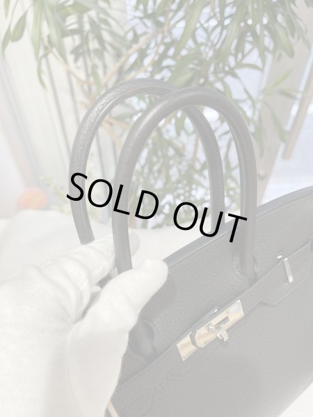 画像5: 【美品】HERMES エルメス バーキン 30 トゴ ブラック シルバー金具 R刻印□ 中古 ハンドバッグ トートバッグ レディース 女性用 ブランド 黒 本革 レザー カーフ 希少 レア プレゼント ギフト バック (5)