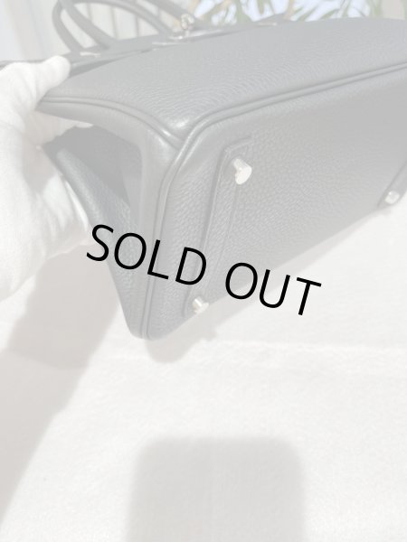 画像7: 【美品】HERMES エルメス バーキン 30 トゴ ブラック シルバー金具 R刻印□ 中古 ハンドバッグ トートバッグ レディース 女性用 ブランド 黒 本革 レザー カーフ 希少 レア プレゼント ギフト バック (7)