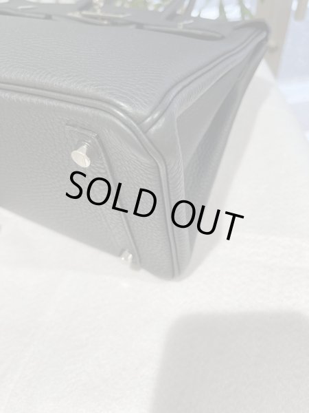 画像8: 【美品】HERMES エルメス バーキン 30 トゴ ブラック シルバー金具 R刻印□ 中古 ハンドバッグ トートバッグ レディース 女性用 ブランド 黒 本革 レザー カーフ 希少 レア プレゼント ギフト バック (8)