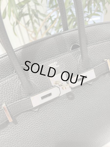 画像4: 【美品】HERMES エルメス バーキン 30 トゴ ブラック シルバー金具 R刻印□ 中古 ハンドバッグ トートバッグ レディース 女性用 ブランド 黒 本革 レザー カーフ 希少 レア プレゼント ギフト バック (4)