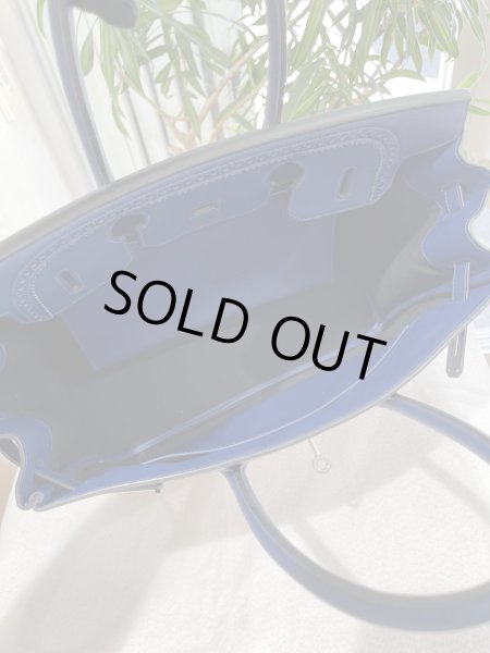 画像9: 【美品】HERMES エルメス バーキン 35 ギリーズ スイフト×トワルアッシュ ブルーサフィール シルバー金具 R刻印□ コンビ バイカラー 中古 ハンドバッグ トートバッグ レディース 女性用 ブランド 青 本革 レザー 希少 レア プレゼント ギフト バック (9)