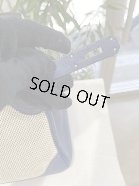 画像6: 【美品】HERMES エルメス バーキン 35 ギリーズ スイフト×トワルアッシュ ブルーサフィール シルバー金具 R刻印□ コンビ バイカラー 中古 ハンドバッグ トートバッグ レディース 女性用 ブランド 青 本革 レザー 希少 レア プレゼント ギフト バック (6)