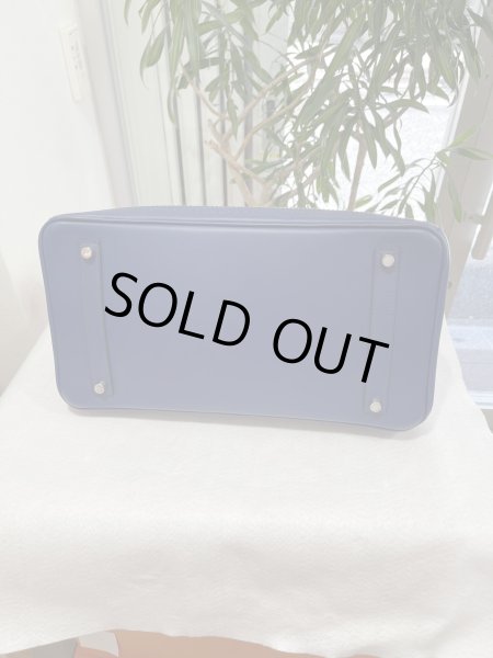 画像5: 【美品】HERMES エルメス バーキン 35 ギリーズ スイフト×トワルアッシュ ブルーサフィール シルバー金具 R刻印□ コンビ バイカラー 中古 ハンドバッグ トートバッグ レディース 女性用 ブランド 青 本革 レザー 希少 レア プレゼント ギフト バック (5)