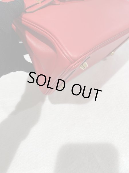 画像7: 【美品】HERMES エルメス バーキン 25 スイフト ルージュクー ゴールド金具 D刻印 中古 ハンドバッグ トートバッグ レディース 女性用 ブランド レッド 赤 本革 レザー カーフ 希少 レア プレゼント ギフト バック (7)