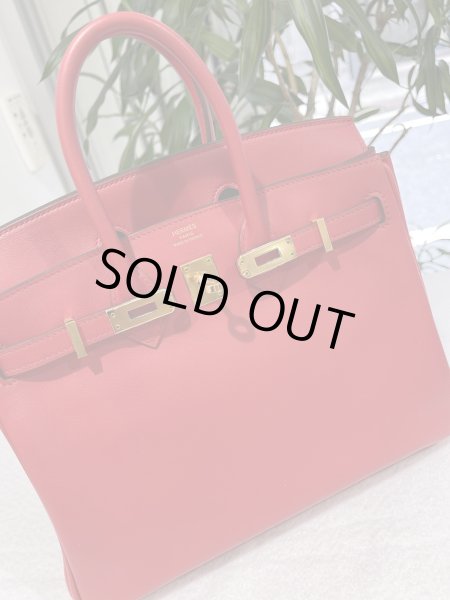 画像3: 【美品】HERMES エルメス バーキン 25 スイフト ルージュクー ゴールド金具 D刻印 中古 ハンドバッグ トートバッグ レディース 女性用 ブランド レッド 赤 本革 レザー カーフ 希少 レア プレゼント ギフト バック (3)