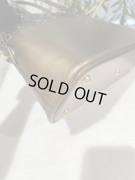 画像7: 【美品】HERMES エルメス ボリード 31 ポロサス×シェーブル コカオン×メタリックブロンズ ゴールド金具 B刻印□ クロコダイル コンビ ヴィンテージ 中古 ハンドバッグ ショルダーバッグ 2WAYバッグ レディース 女性用 本革 レザー ブランド ブラウン レア バック (7)
