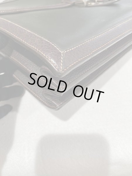 画像7: 【美品】HERMES エルメス サック ア デペッシュ 41 アマゾニア×ブッフルスキッパー ダークブラウン シルバー金具 C刻印□ ヴィンテージ 中古 コンビ 書類バッグ ブリーフケース ハンドバッグ トートバッグ ビジネスバッグ メンズ ブランド レザー 希少 レア バック (7)