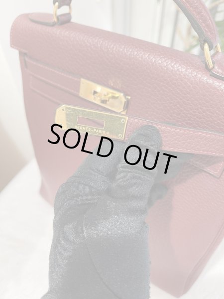 画像6: 【美品】HERMES エルメス ケリーアド GM フィヨルド ルージュアッシュ ゴールド金具 E刻印□ ヴィンテージ 中古 リュックサック バックパック デイパック ショルダーバッグ ハンドバッグ レディース 女性用 ブランド レッド 赤 レザー レア プレゼント ギフト バック (6)