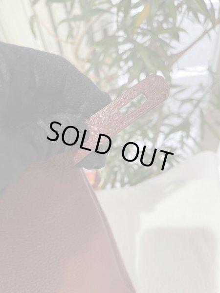 画像9: 【美品】HERMES エルメス ケリーアド GM フィヨルド ルージュアッシュ ゴールド金具 E刻印□ ヴィンテージ 中古 リュックサック バックパック デイパック ショルダーバッグ ハンドバッグ レディース 女性用 ブランド レッド 赤 レザー レア プレゼント ギフト バック (9)