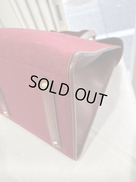 画像8: 【美品】HERMES エルメス フードゥ フェルト×レザー ルージュアッシュ ゴールド金具 Z刻印〇 ヴィンテージ レッド 中古 トートバッグ ハンドバッグ ボストンバッグ レディース 女性用 メンズ ブランド 本革 レザー カーフ 赤 希少 レア プレゼント ギフトバック (8)