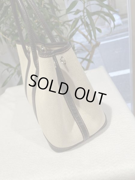 画像3: 【美品】HERMES エルメス ガーデンパーティ 30 TPM トワルアッシュ×ブッフル マロン シルバー金具 H刻印□ ブラウン 中古 ハンドバッグ トートバッグ 2WAYバッグ レディース 女性用 本革 レザー カーフ ブランド 茶色 希少 レア プレゼント ギフト バック (3)